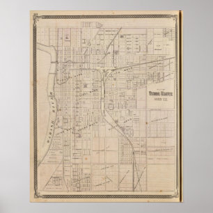 Plan of Terre Haute, Vigo Co Poster