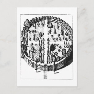 Plan of the Botanical Garden at the University of Postcard