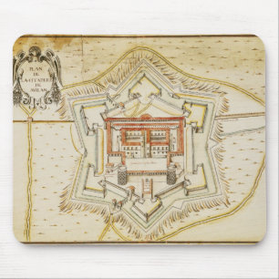 Plan of the citadel of Milan Mouse Pad