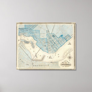 Plan of the City of Jeffersonville and vicinity Canvas Print