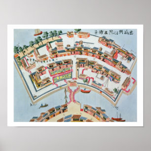 Plan of the Dutch Factory in the Island of Desima Poster