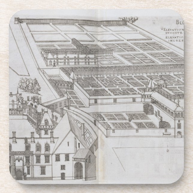 Plan of the enclosed gardens and Chateau de Gaillo Coaster (Front)