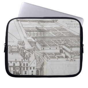 Plan of the enclosed gardens and Chateau de Gaillo Laptop Sleeve