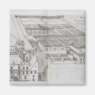 Plan of the enclosed gardens and Chateau de Gaillo Magnet