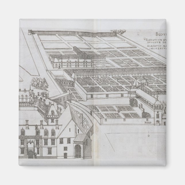 Plan of the enclosed gardens and Chateau de Gaillo Magnet (Front)