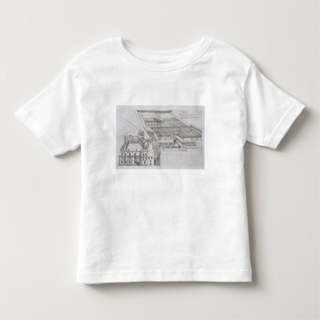 Plan of the enclosed gardens and Chateau de Gaillo Toddler T-Shirt (Front)