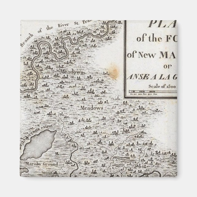 Plan of the Fort of New Madrid Magnet (Front)