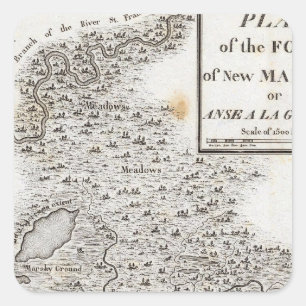 Plan of the Fort of New Madrid Square Sticker