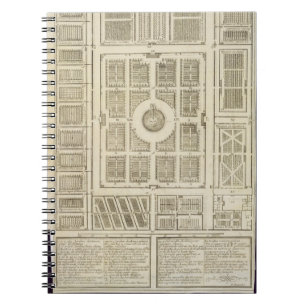 Plan of the King's Vegetable Gardens at Versailles Spiral Notebook