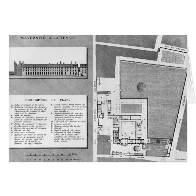 Plan of the Maternite Port-Royal (Front Horizontal)