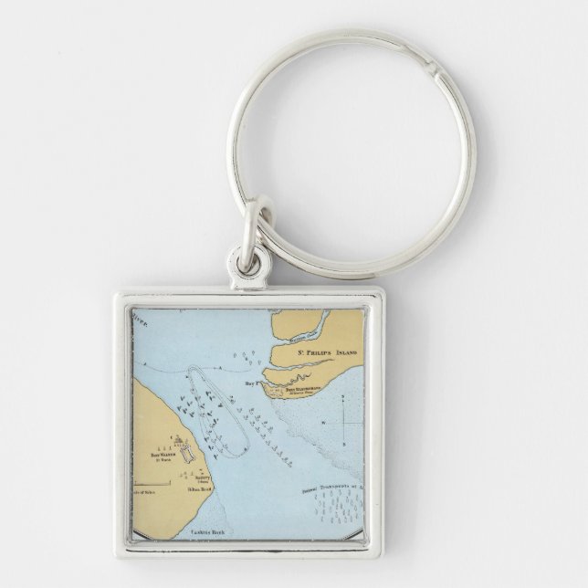 Plan of the Naval Attack And Capture of Port Royal Key Ring (Front)