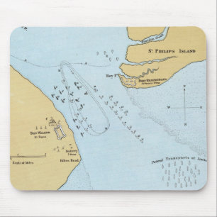 Plan of the Naval Attack And Capture of Port Royal Mouse Pad