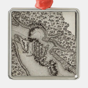 Plan of the Rapids or Falls of the Ohio Metal Tree Decoration