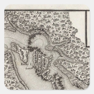 Plan of the Rapids or Falls of the Ohio Square Sticker