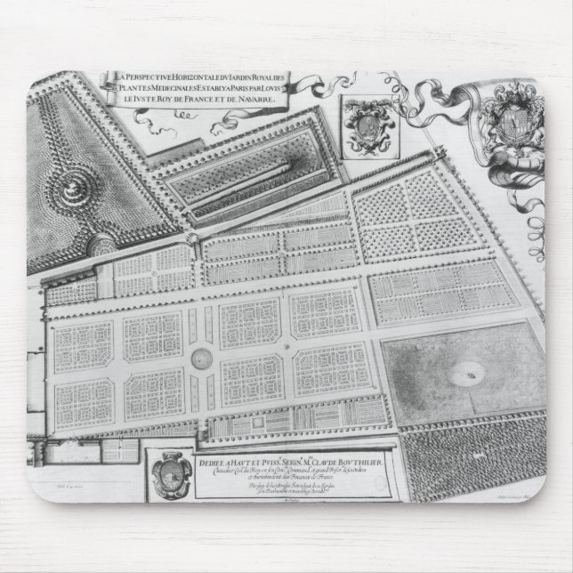 Plan of the Royal Garden Mouse Pad (Front)