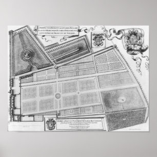 Plan of the Royal Garden Poster