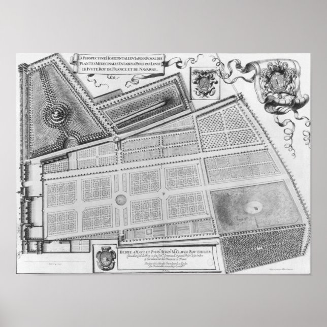 Plan of the Royal Garden Poster (Front)