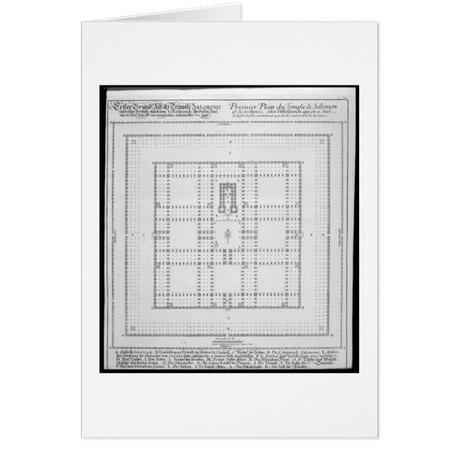 Plan of the Temple of Solomon, Jerusalem, from 'En (Front)