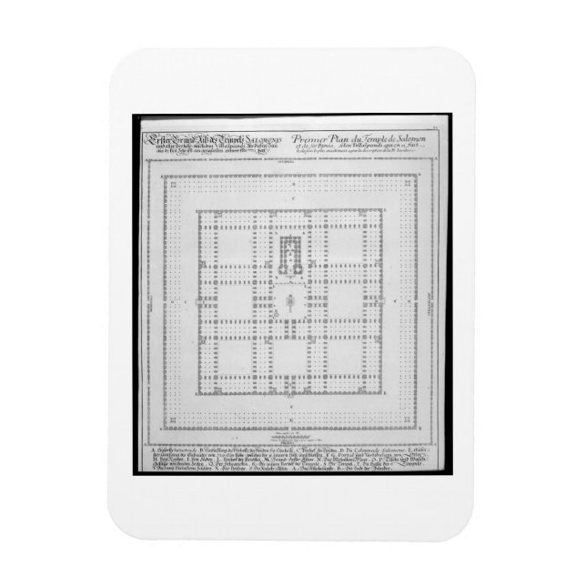 Plan of the Temple of Solomon, Jerusalem, from 'En Magnet (Vertical)