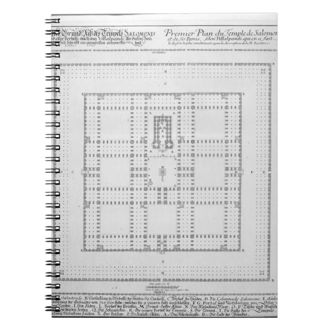 Plan of the Temple of Solomon, Jerusalem, from 'En Spiral Notebook (Front)