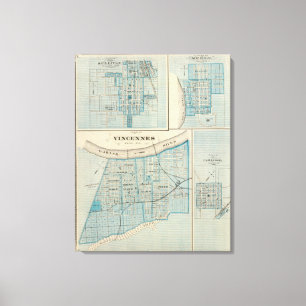 Plan of Vincennes, Knox Co with Sullivan Canvas Print