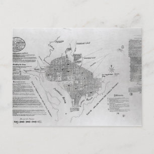 Plan of Washington D.C. Postcard