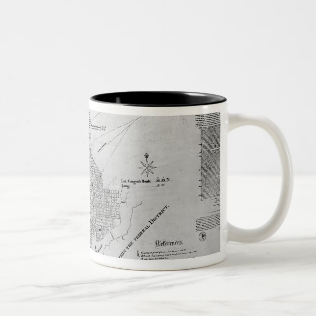 Plan of Washington D.C. Two-Tone Coffee Mug (Right)