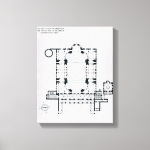 Plan to show the orientation of the narthex canvas print