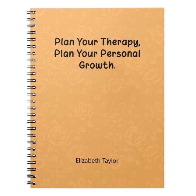 Plan Your Therapy, Plan Your Personal Growth Notebook (Front)