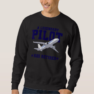 Plane Airplane Flying Pilot Aircraft Aviation Reti Sweatshirt