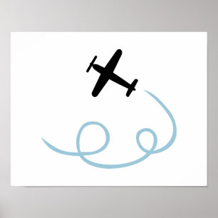 Plane aviation poster