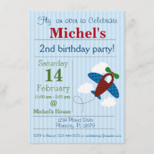 Plane Birthday invitation