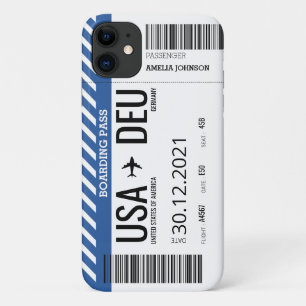 Plane Boarding Ticket (Personalize) Case-Mate iPho Case-Mate iPhone Case