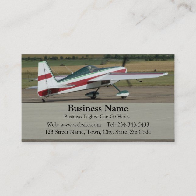 Plane Business Card (Front)