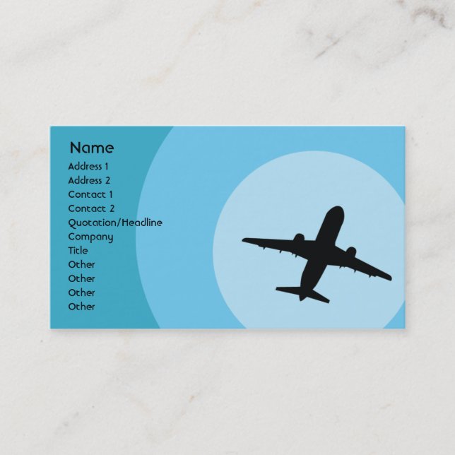Plane - Business Card (Front)