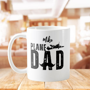 PLANE Dad & Vintage Aeroplane, Funny Father's Day Coffee Mug