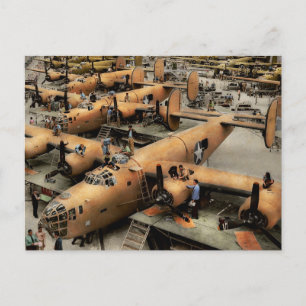 Plane - Factory - The Great Liberator 1943 Postcard