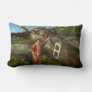 Plane - First One-Stop Flight Across the US - 1921 Lumbar Cushion