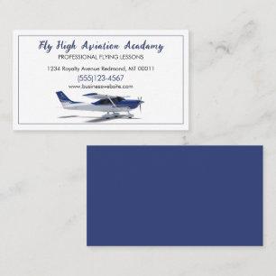 Plane Flying Aviation Instructor Service Business Card