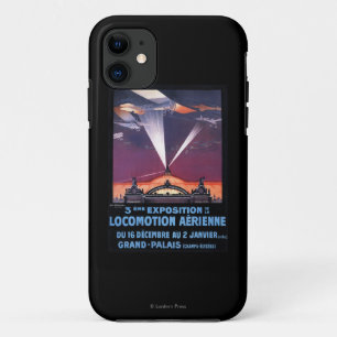 Plane Flying Over Searchlight Poster Case-Mate iPhone Case