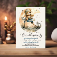 Plane Over the Moon Teddy Bear Baby Shower