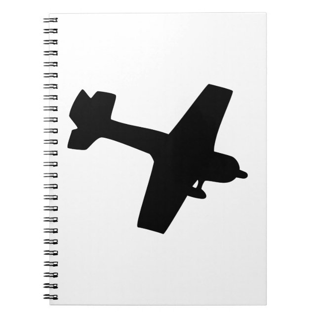 Plane Silhouette Spiral Notebook (Front)