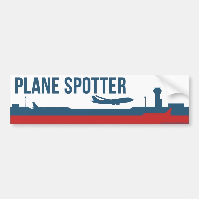 Plane Spotting Spotter Bumper Sticker (Front)