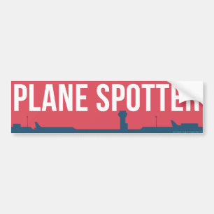 Plane Spotting Spotter Red Bumper Sticker