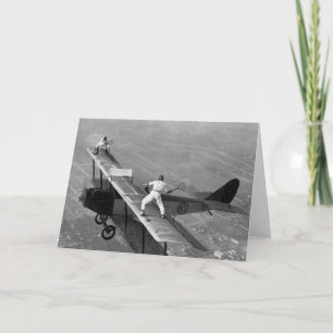 Plane Tennis Greeting Card