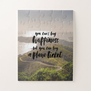 Plane Ticket Happiness Jigsaw Puzzle