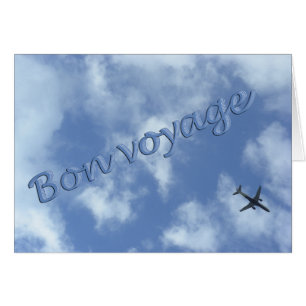 Plane Travel Bon Voyage Card