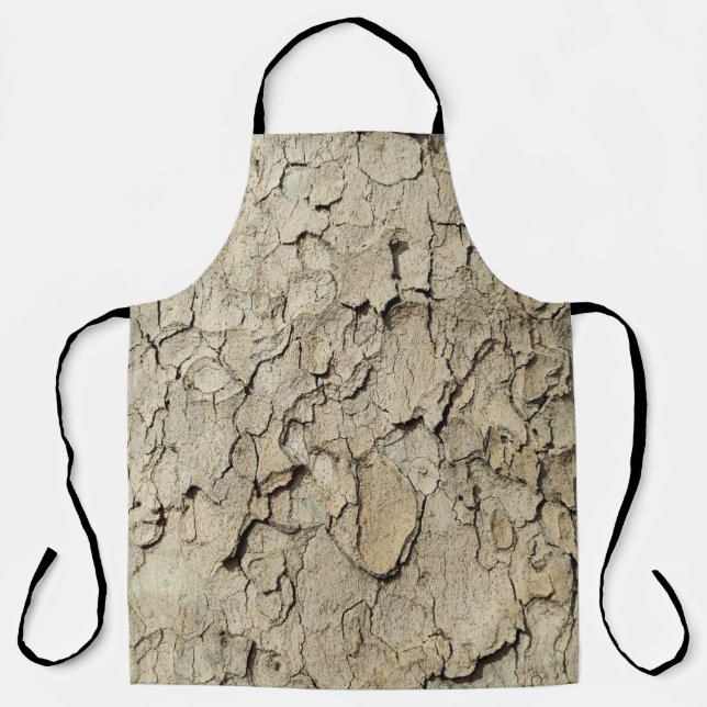 Plane tree camouflage looks bark pattern apron (Front)
