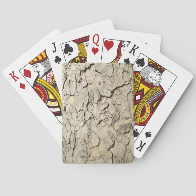 Plane tree camouflage looks bark pattern bicycle p playing cards (Back)