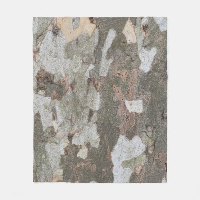 Plane tree camouflage looks bark pattern fleece bl blanket (Front)
